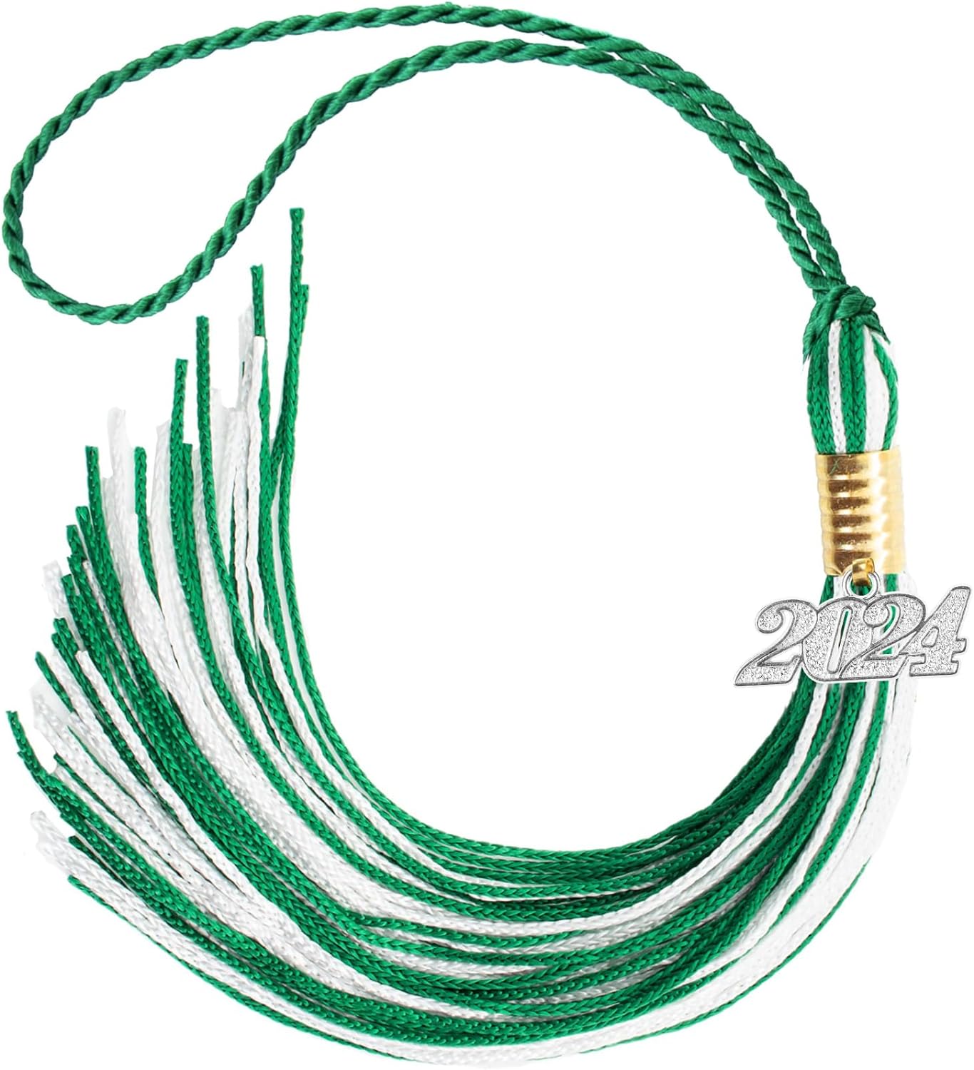 Green White Graduation Tassel With 2024 Year-Graduation Party&Graduation Ceremony