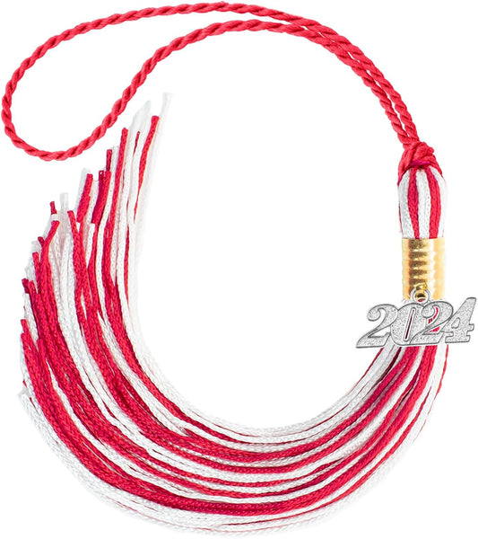 Red White Graduation Tassel 2024-Graduation Party&Graduation Ceremony