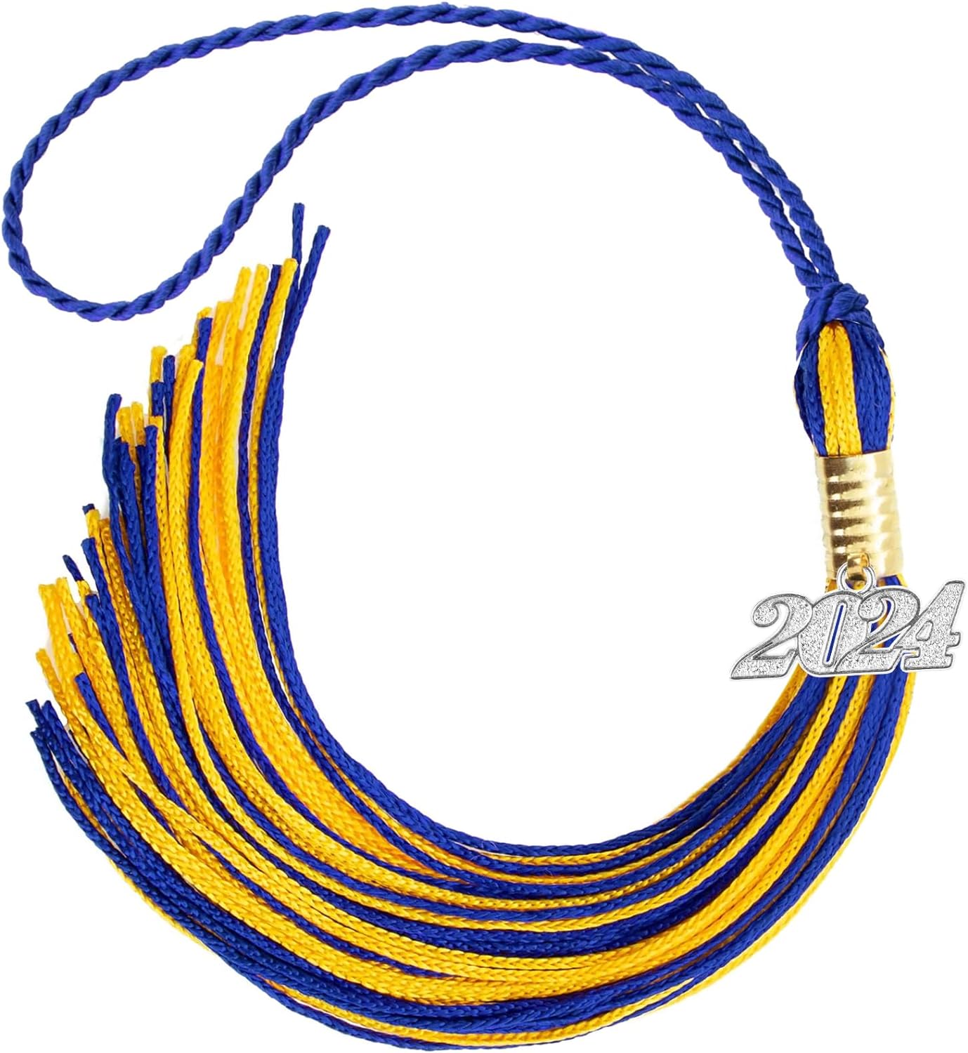 Blue Gold Graduation Tassel With 2024 Year-Graduation Party&Graduation Ceremony