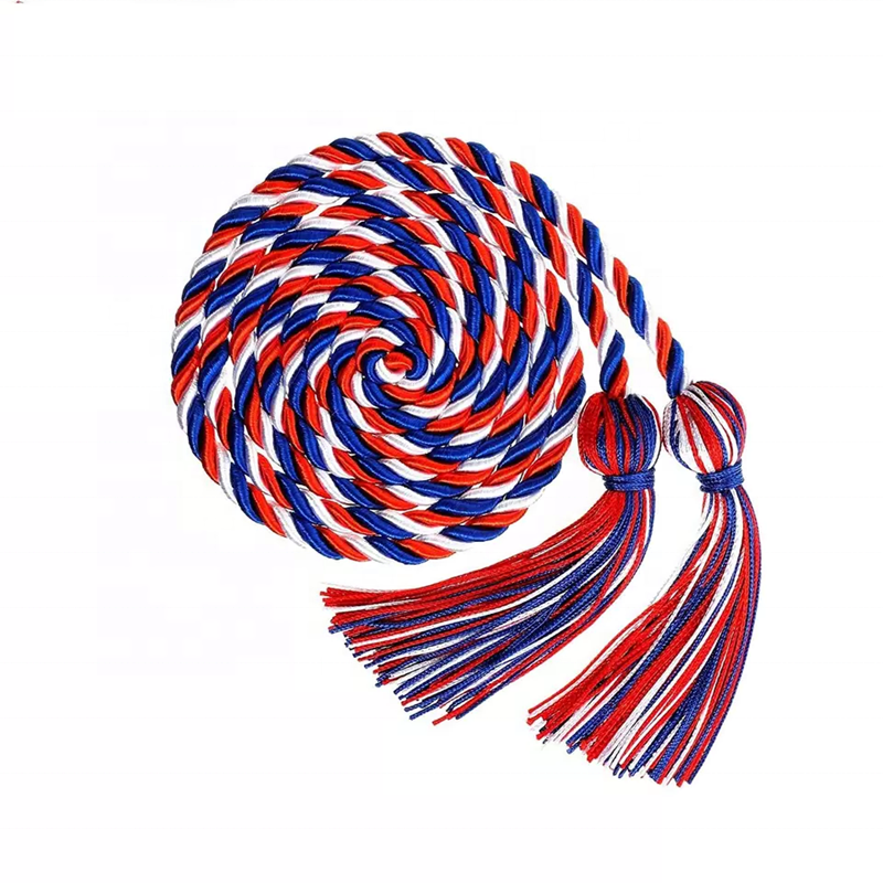 2024 Blue Red White  High Quality Graduation Cord